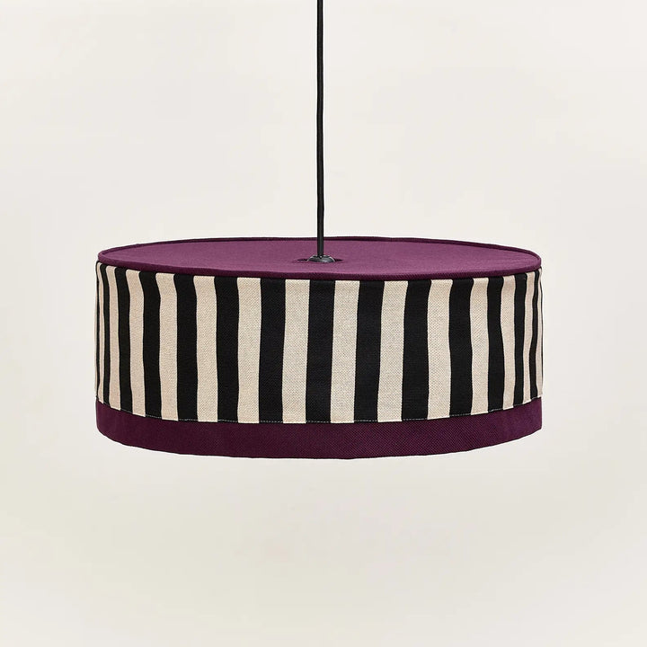 Nododinoz Paul 2 Lampshade in Black Sand Stripes 50cm