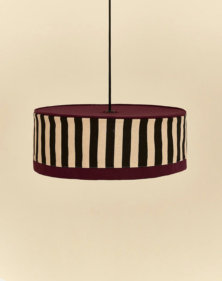 Nododinoz Paul 2 Lampshade in Black Sand Stripes 50cm