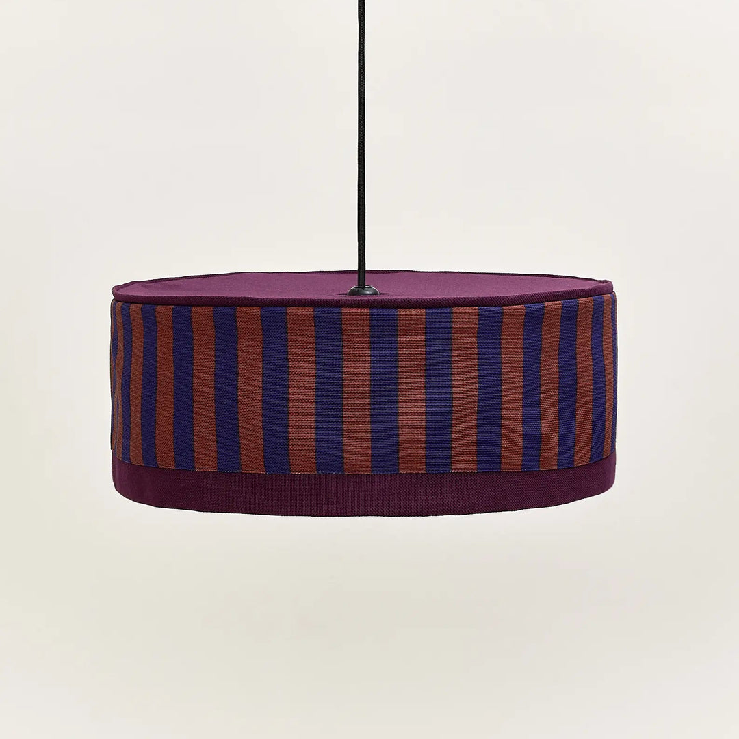 Nododinoz Paul 2 Lampshade in Maroon Ink Stripes 50cm