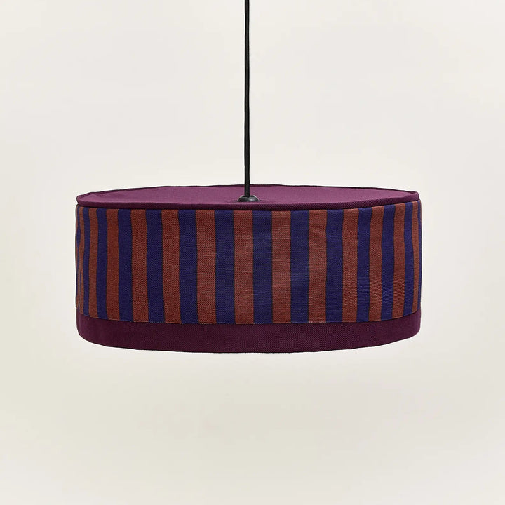 Nododinoz Paul 2 Lampshade in Maroon Ink Stripes 50cm