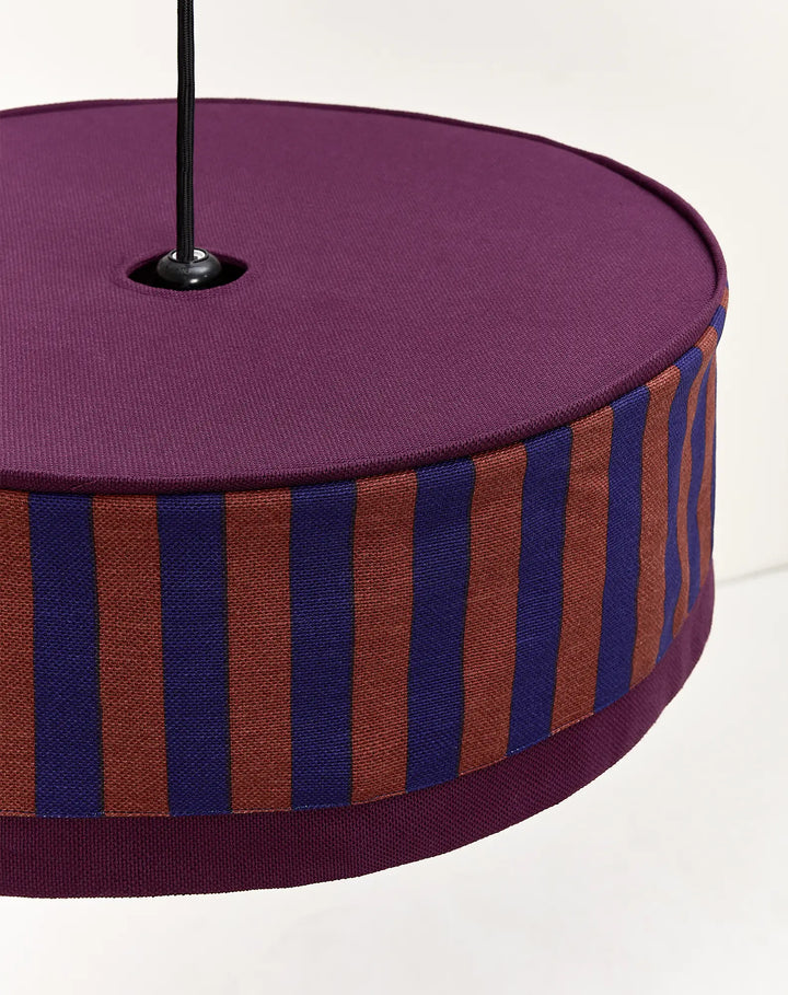 Nododinoz Paul 2 Lampshade in Maroon Ink Stripes 50cm