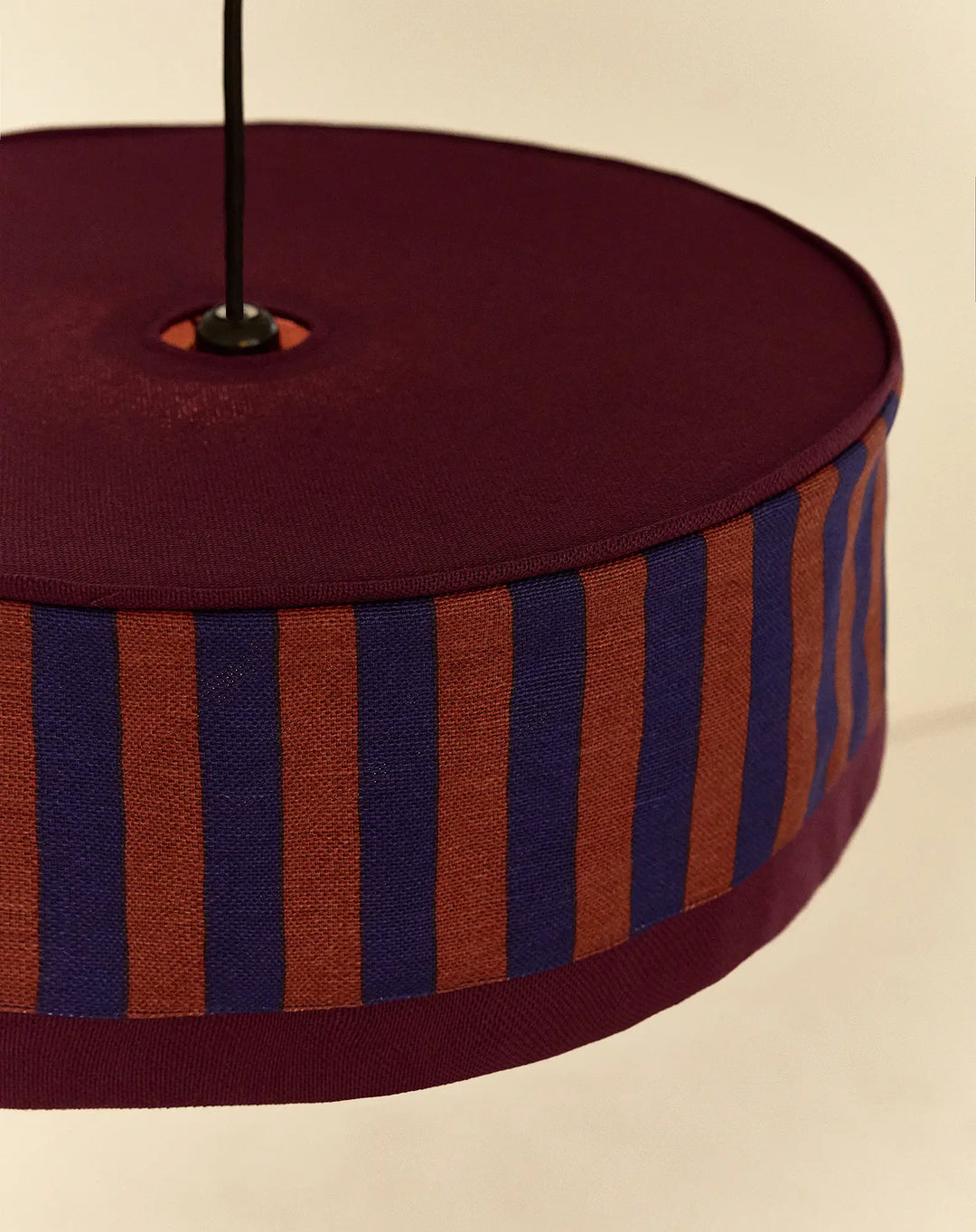Nododinoz Paul 2 Lampshade in Maroon Ink Stripes 50cm