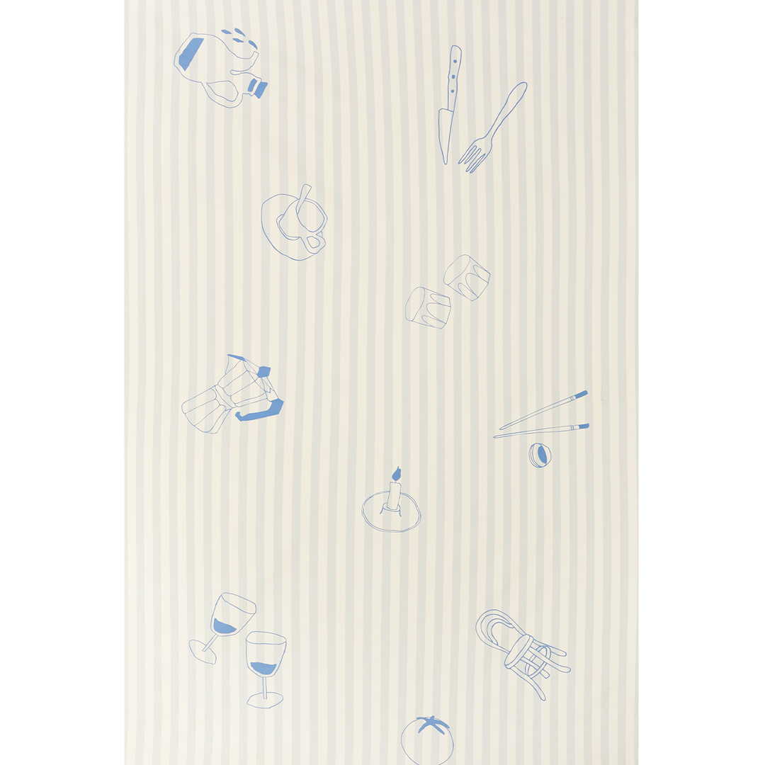 Nododinoz Sarga Tablecloth in Blue Lunch