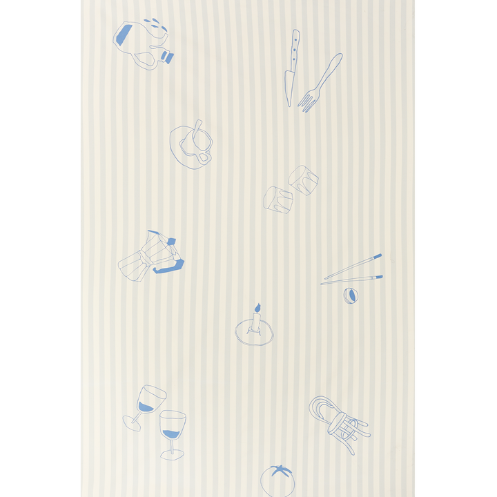 Nododinoz Sarga Tablecloth in Blue Lunch