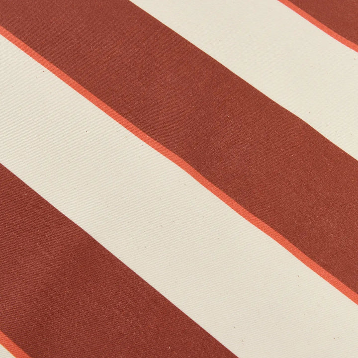 Nododinoz Sarga Tablecloth in Maroon Cabana Stripes