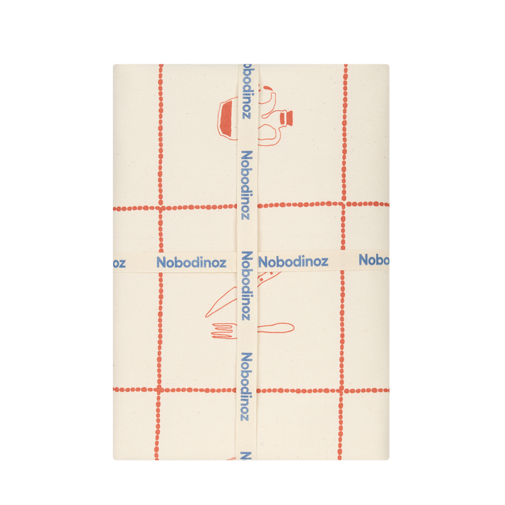Nododinoz Sarga Tablecloth in Tiles Red Lunch