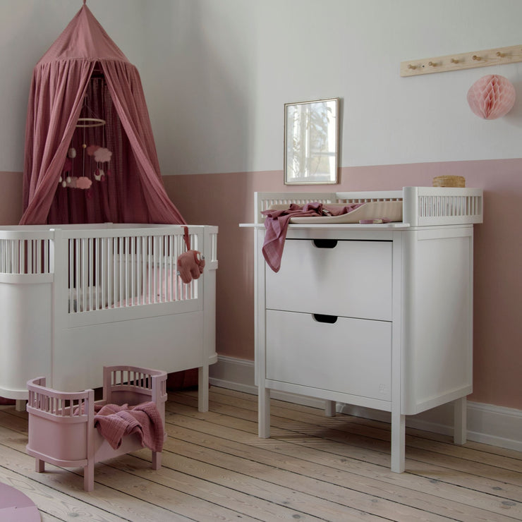 White Cot Bed and Changing Unit 