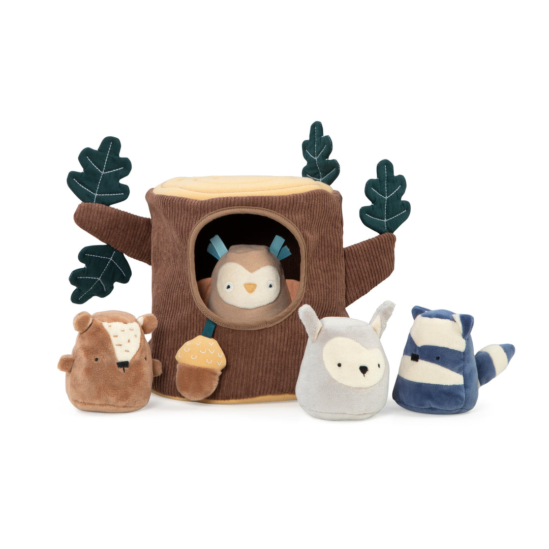 Activity toy, hide & seek, tree stump