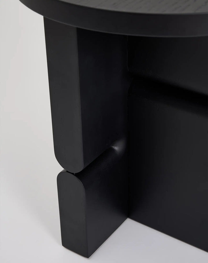 Nobodinoz Coloured Wood Stool Side Table in Black - PRE ORDER