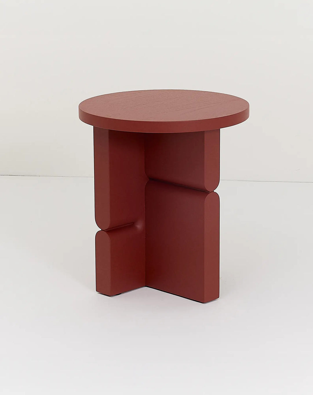 Nobodinoz Coloured Wood Stool Side Table in Burnt Red - PRE ORDER