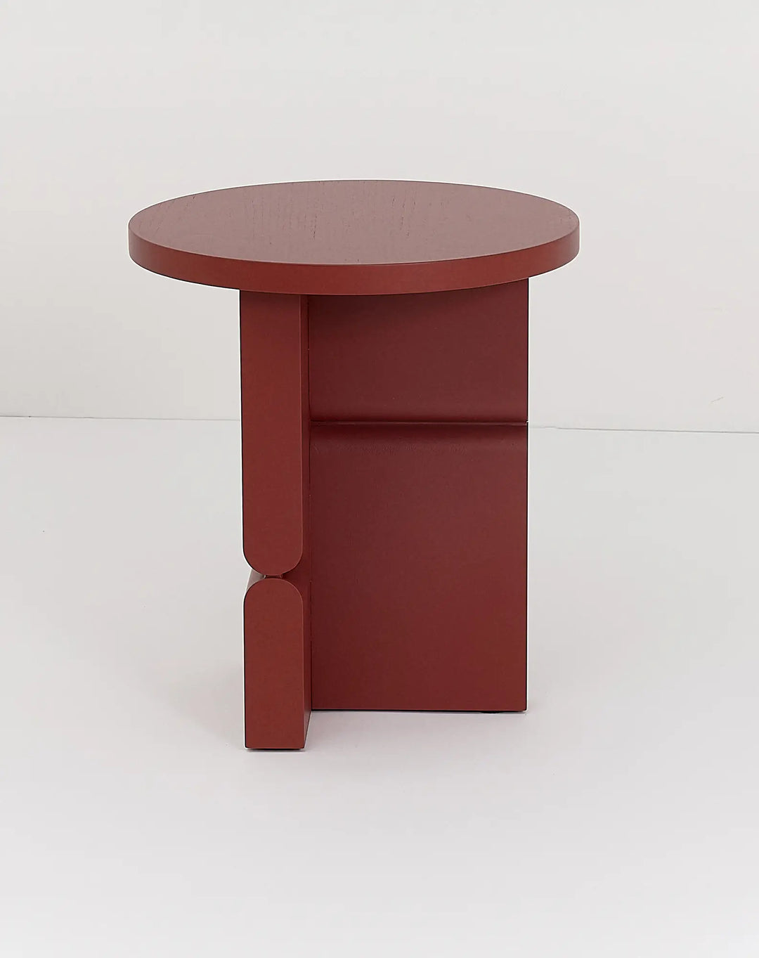 Nobodinoz Coloured Wood Stool Side Table in Burnt Red - PRE ORDER