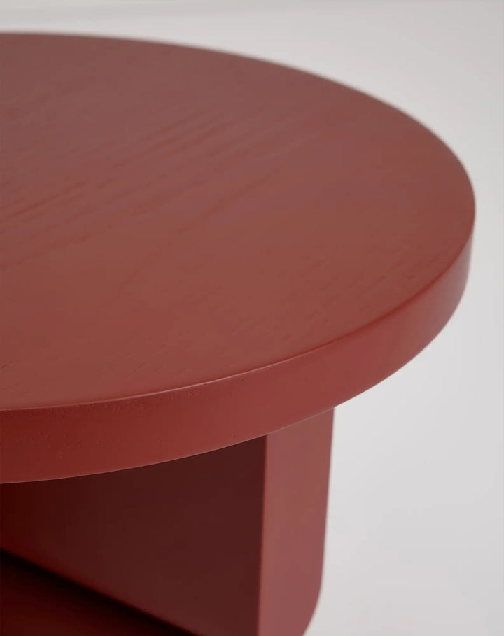 Nobodinoz Coloured Wood Stool Side Table in Burnt Red - PRE ORDER