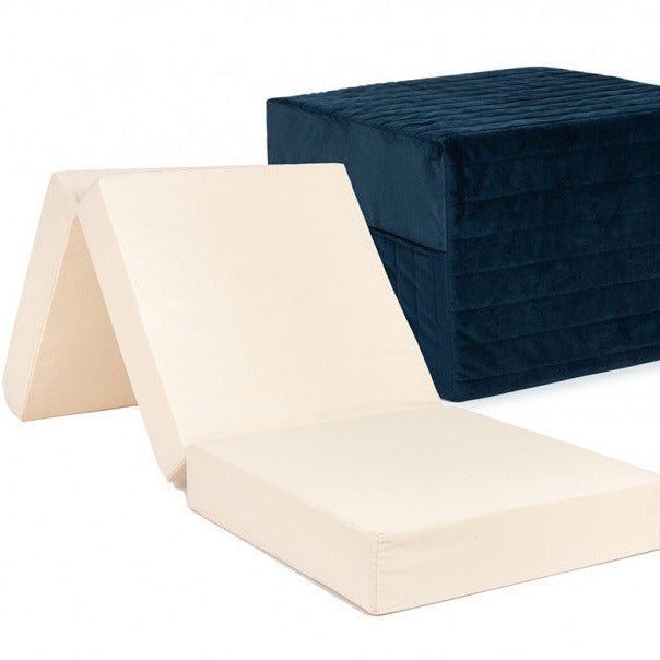 Sleepover Velvet Madras i Night Blue fra Nobodinoz