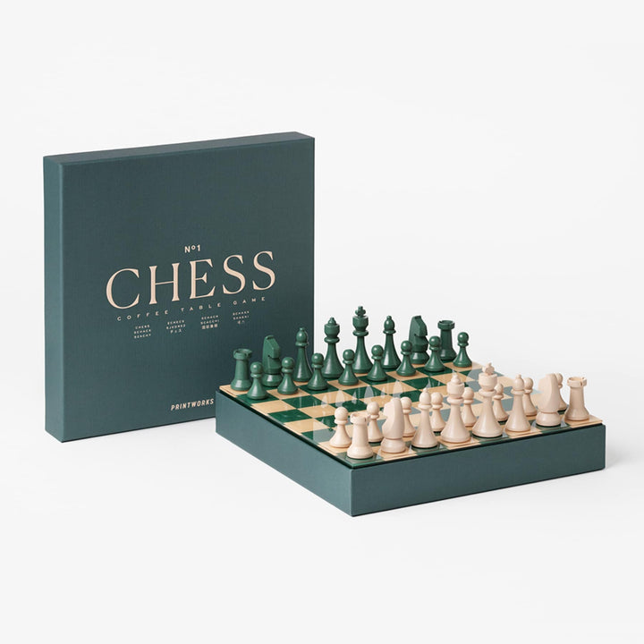 Printworks Classic Art of Chess Game Dark Green