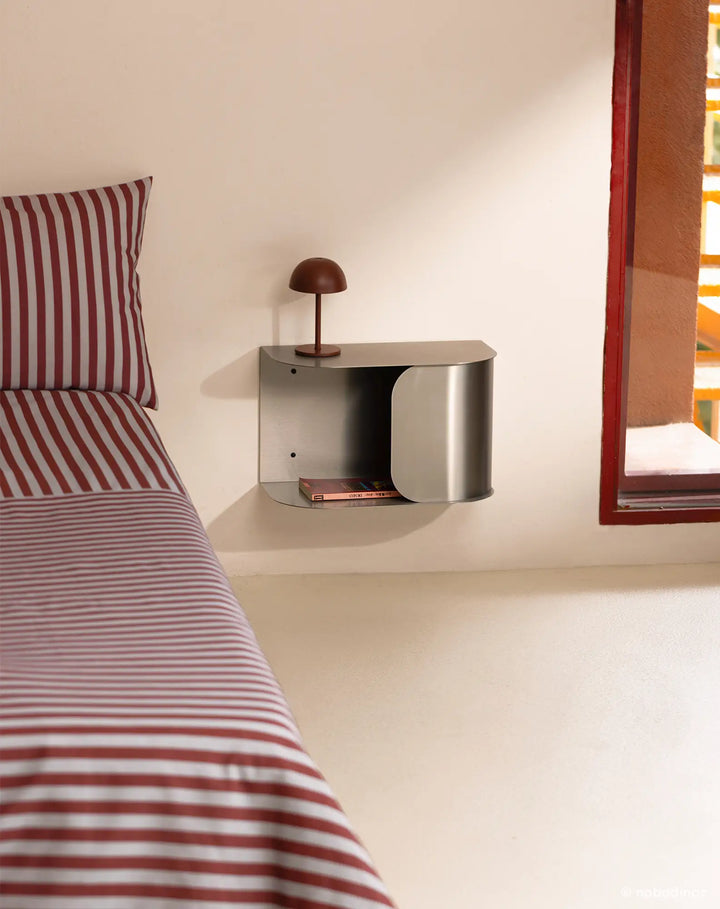 Nobodinoz Stainless Steel Wall Bedside Table - PRE ORDER
