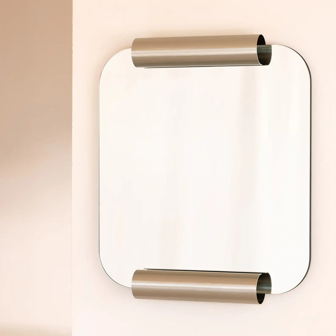 Nobodinoz Brushed Stainless Steel Roll Mirror - PRE ORDER