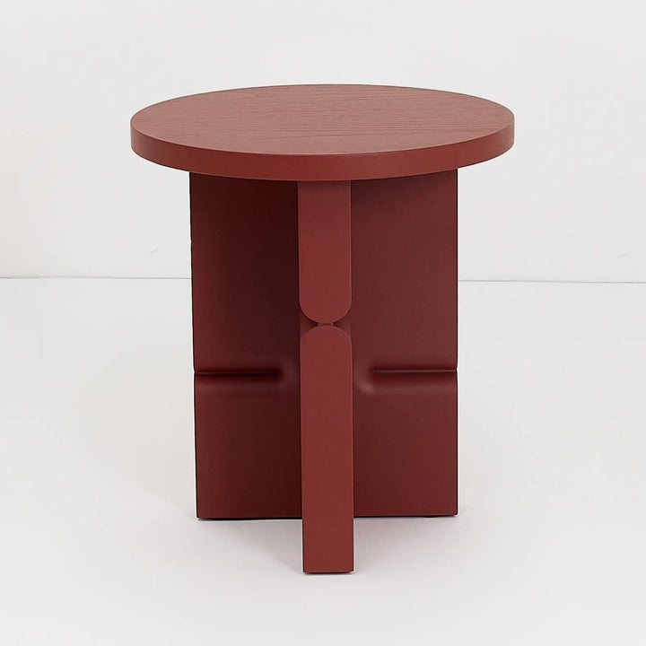 Nobodinoz Coloured Wood Stool Side Table in Burnt Red - PRE ORDER