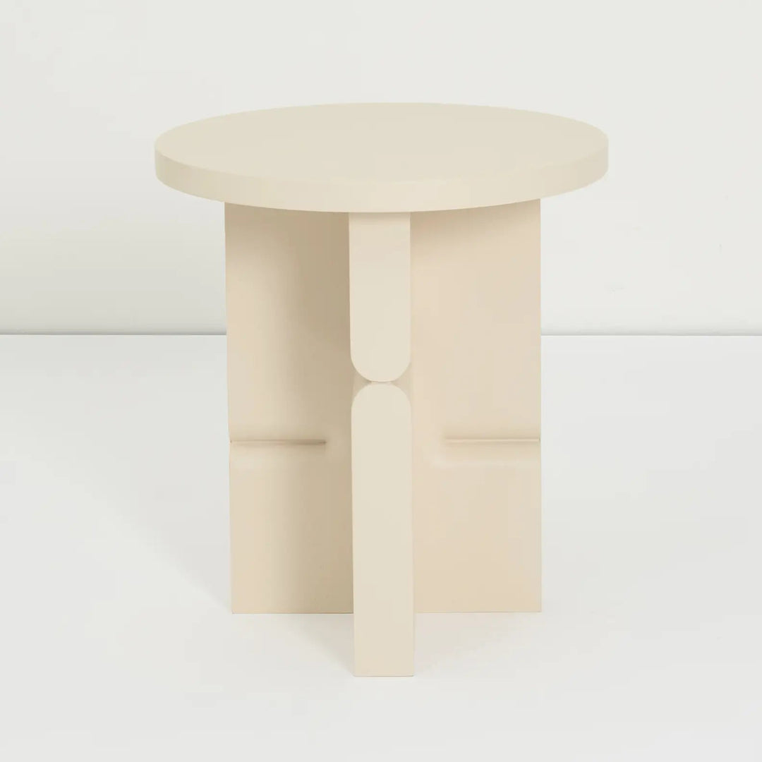 Nobodinoz Coloured Wood Stool Side Table in Ivory- PRE ORDER
