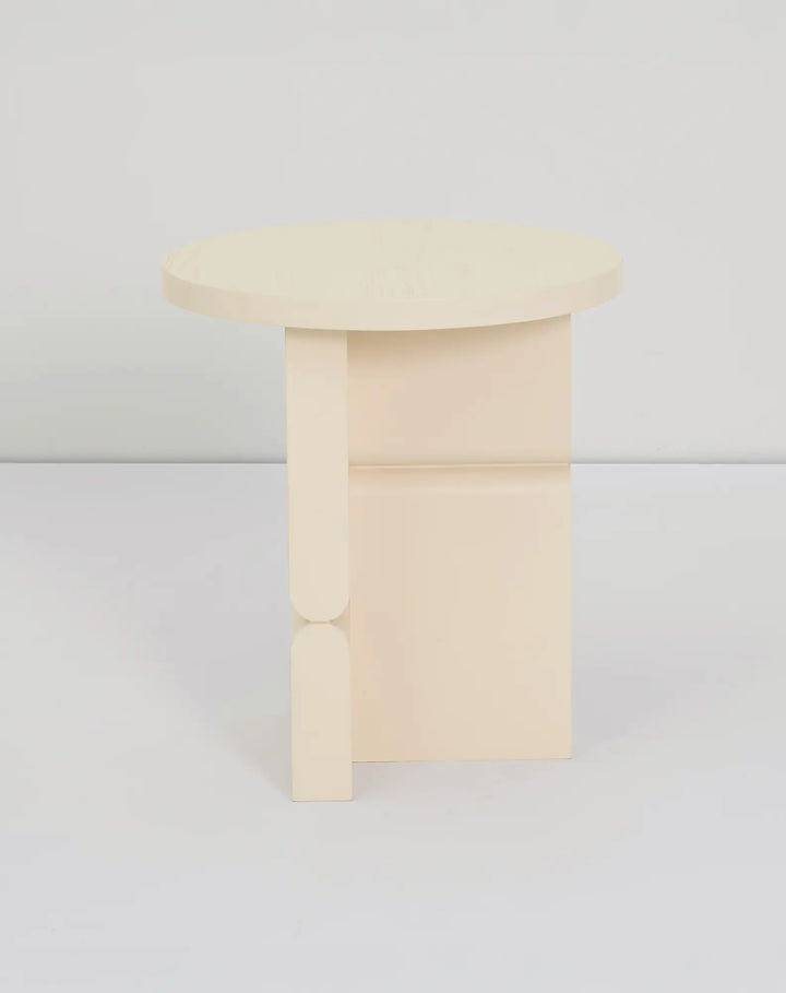 Nobodinoz Coloured Wood Stool Side Table in Ivory- PRE ORDER