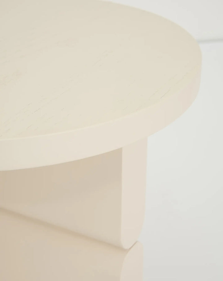 Nobodinoz Coloured Wood Stool Side Table in Ivory- PRE ORDER