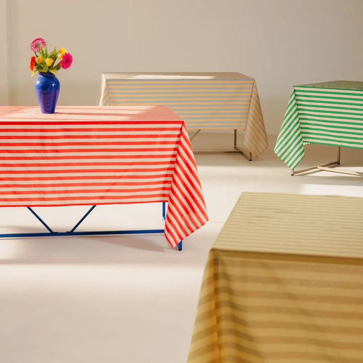 Nododinoz Large Tablecloth in Green Stripes