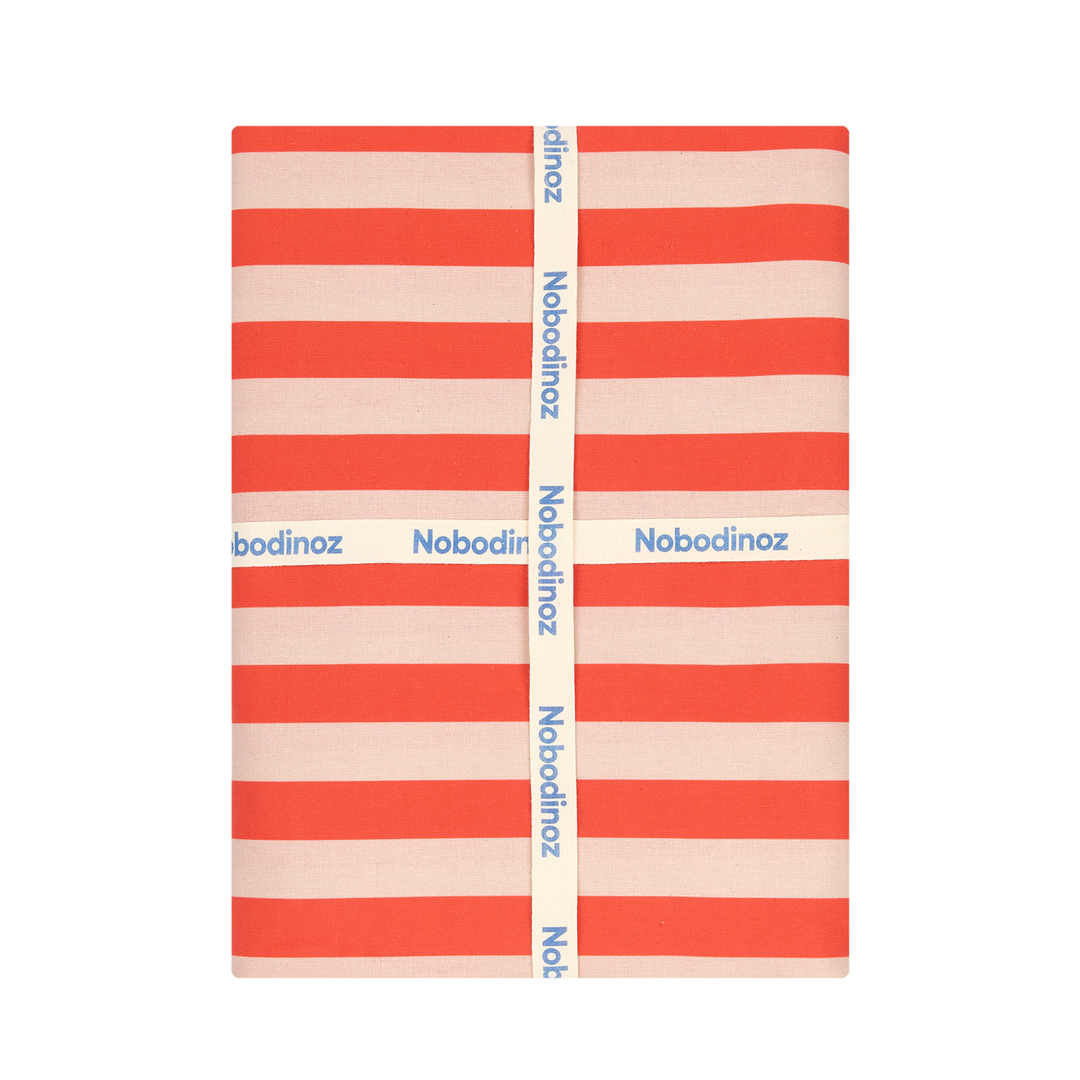 Nododinoz Large Tablecloth in Red Stripes
