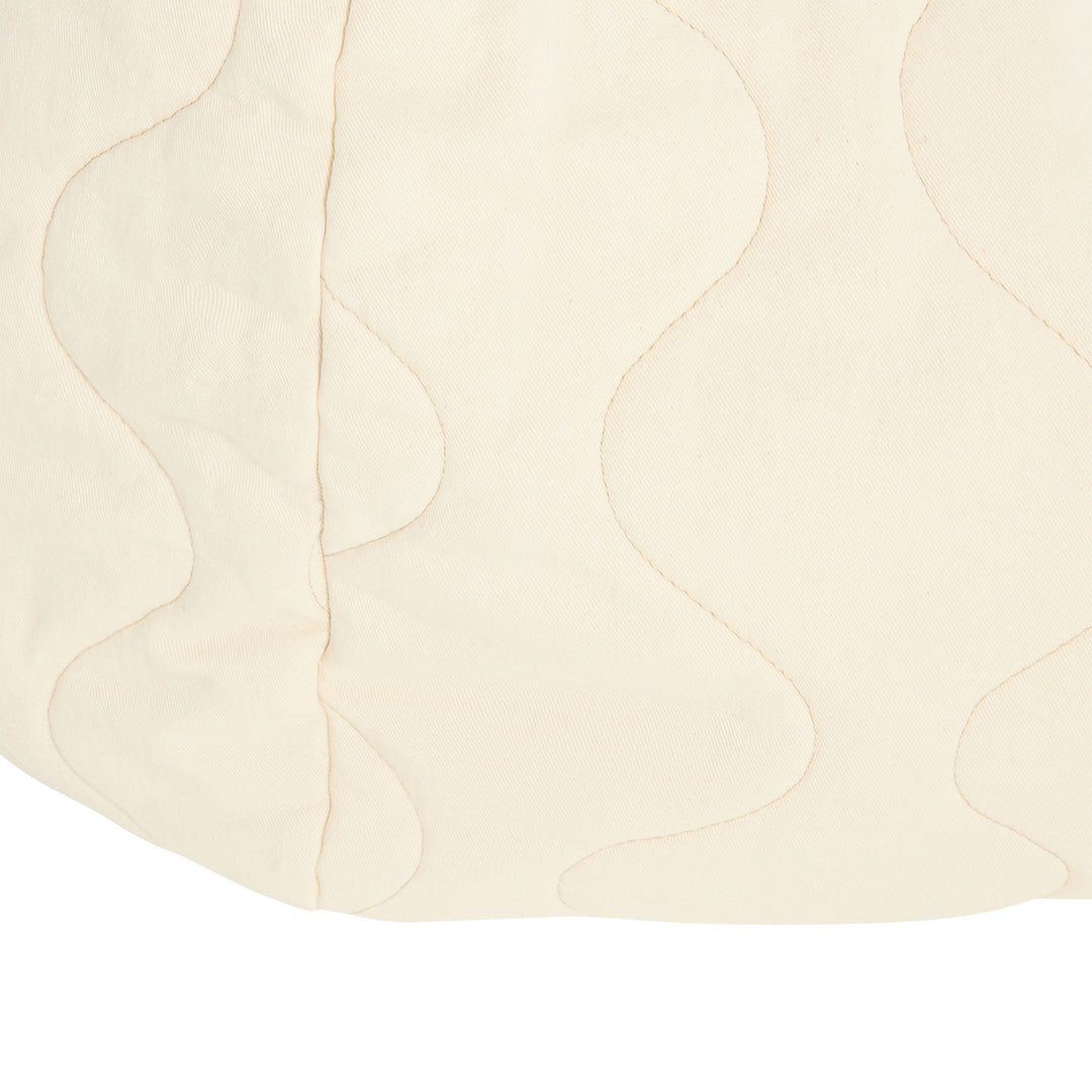 Quilted Round Beanbag in Natural by Nobodinoz