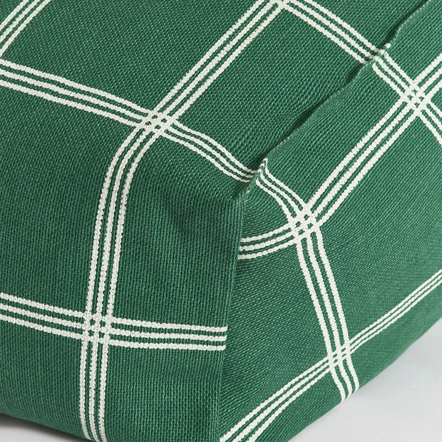 Vibes Armchair Beanbag Green White Windowpane - PRE OREDR