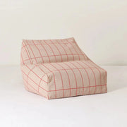 Vibes Armchair Beanbag Pink Red Grid - PRE ORDER