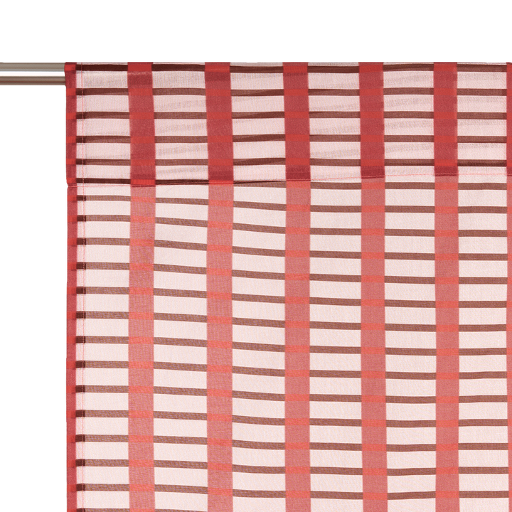 Nododinoz Wendy Sheer Voile Curtain in Red Brown Mosaic