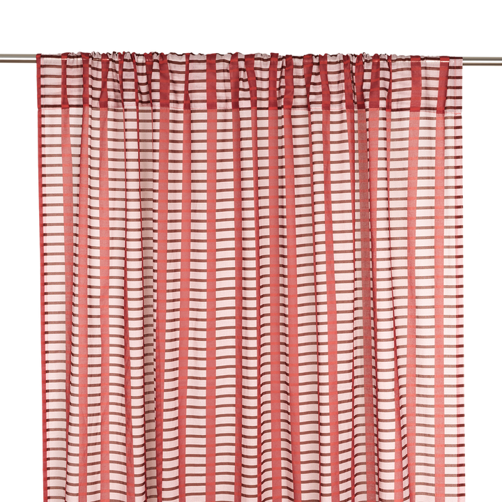 Nododinoz Wendy Sheer Voile Curtain in Red Brown Mosaic