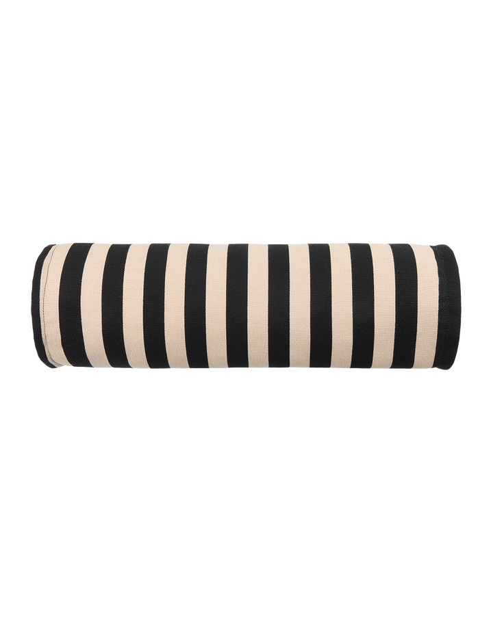 Nobodinoz Vibes Cylinder Cushion Black Sand Stripes