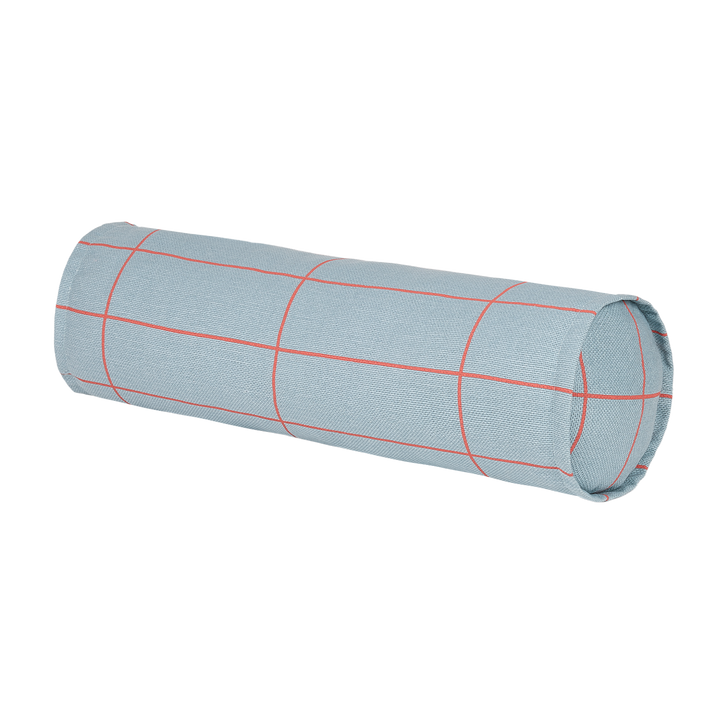 Nobodinoz Vibes Cylinder Cushion Blue Red Grid