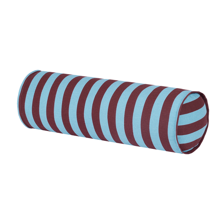 Nobodinoz Vibes Cylinder Cushion Burgundy Blue Stripes