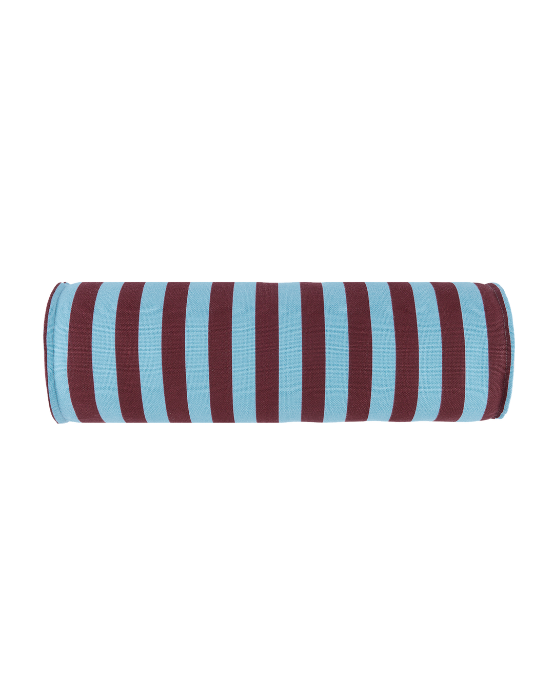 Nobodinoz Vibes Cylinder Cushion Burgundy Blue Stripes
