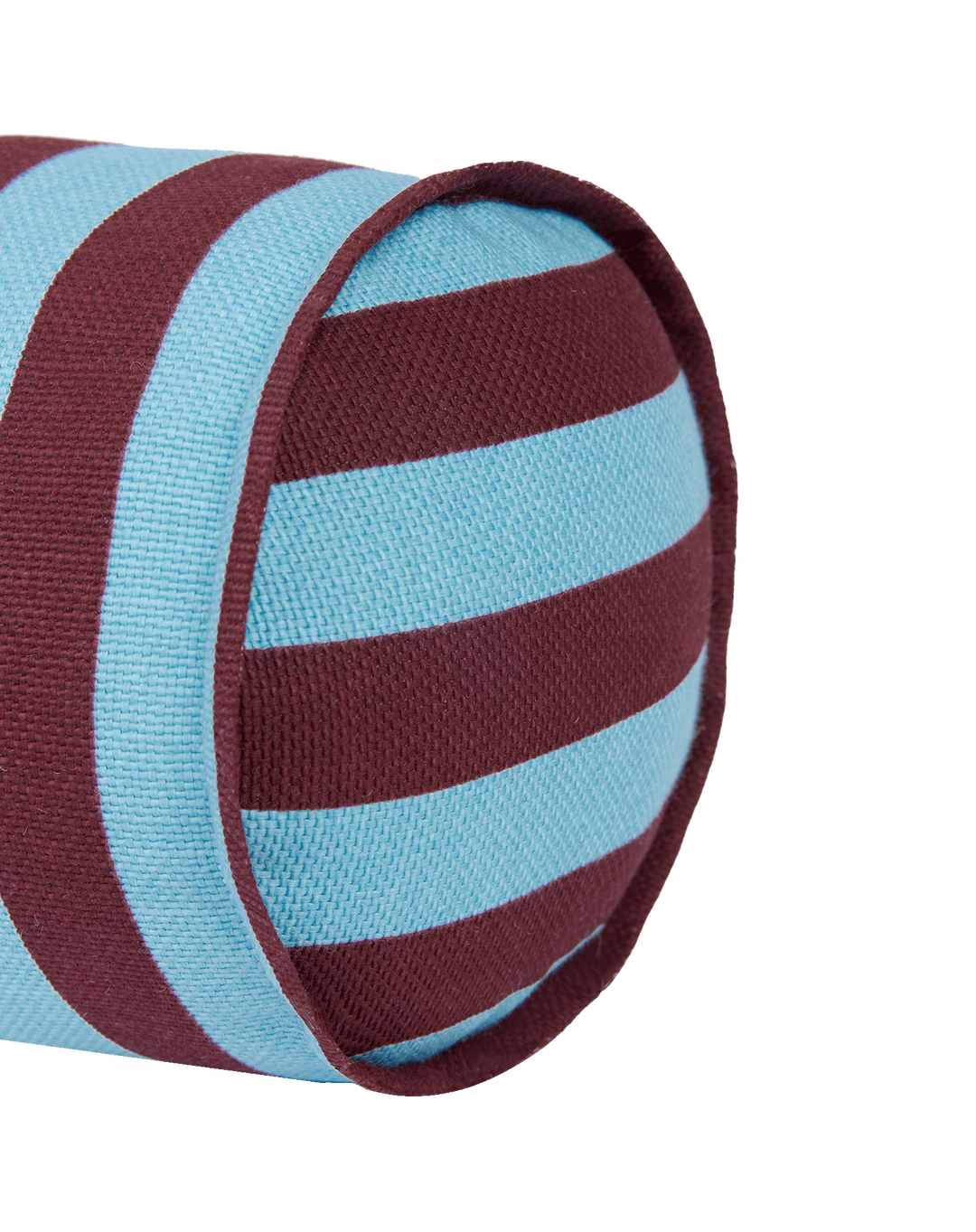 Nobodinoz Vibes Cylinder Cushion Burgundy Blue Stripes