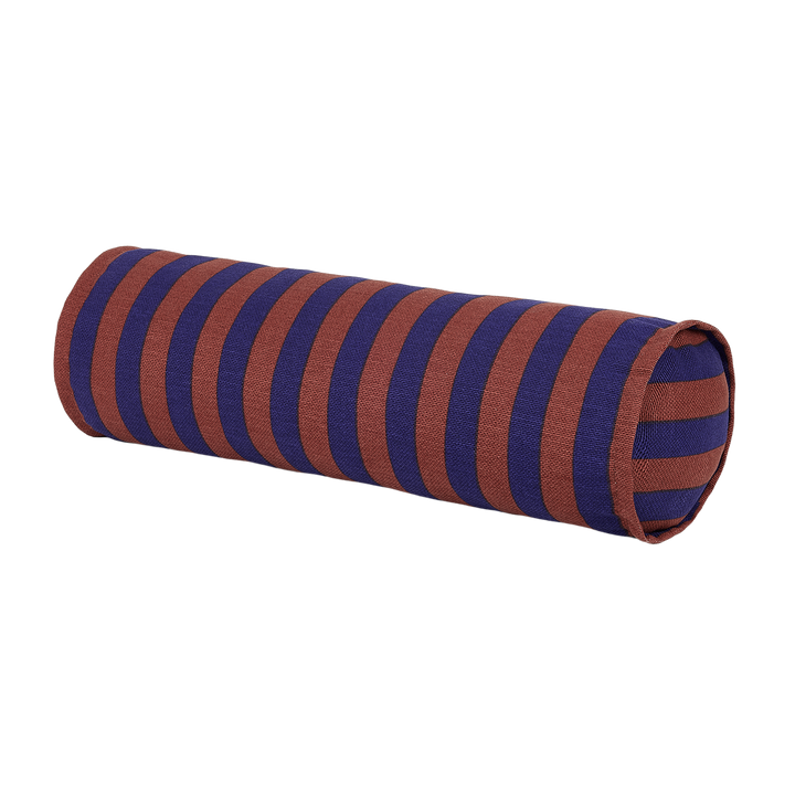Nobodinoz Vibes Cylinder Cushion Maroon Ink Stripes