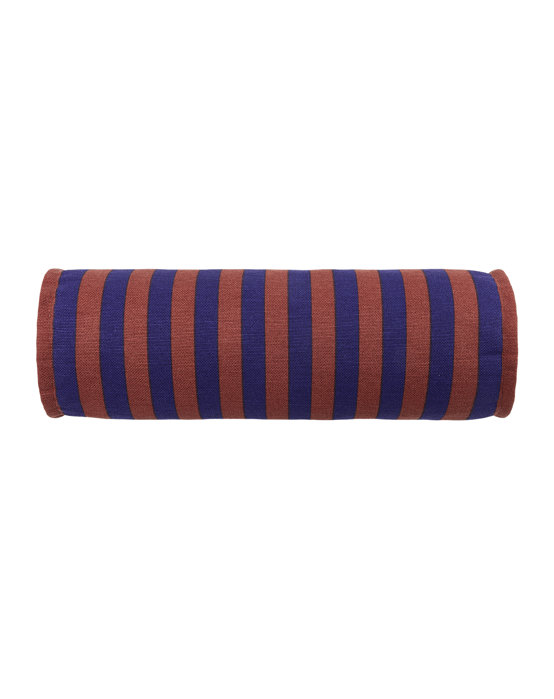 Nobodinoz Vibes Cylinder Cushion Maroon Ink Stripes