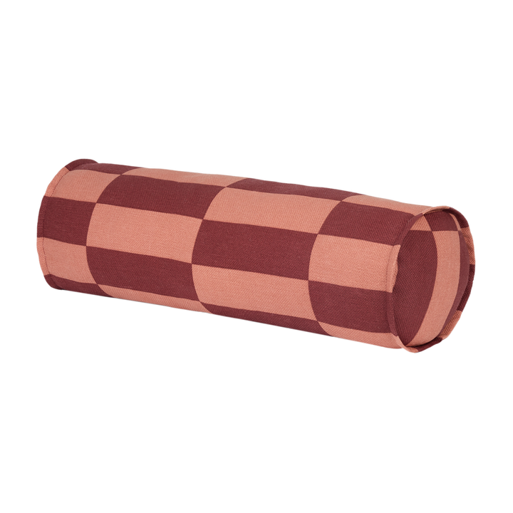 Nobodinoz Vibes Cylinder Cushion Maroon Tiles