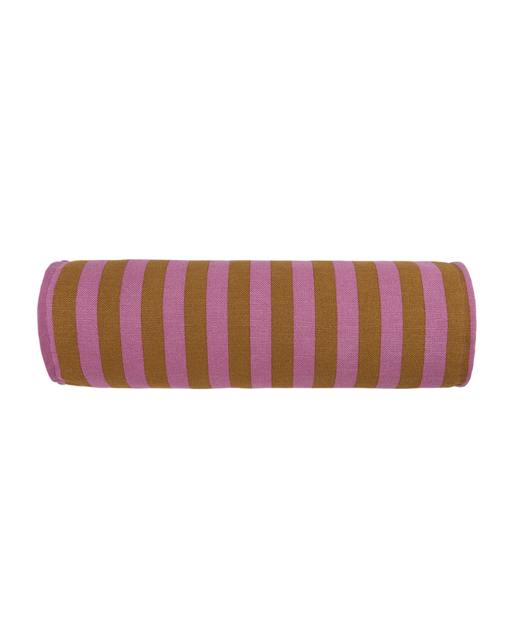 Nobodinoz Vibes Cylinder Cushion Pink Curry