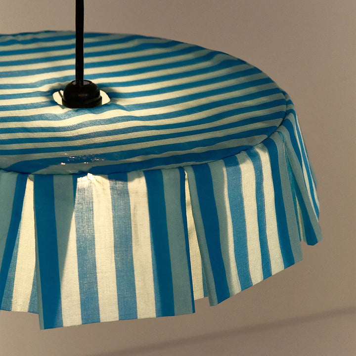 Nododinoz Vibes Pendant Lampshade in Blue Stripes 40cm
