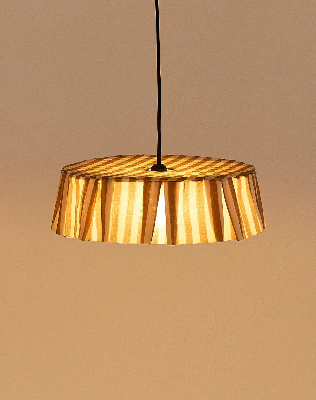 Nododinoz Pendant Lampshade in Brown Stripes 40cm