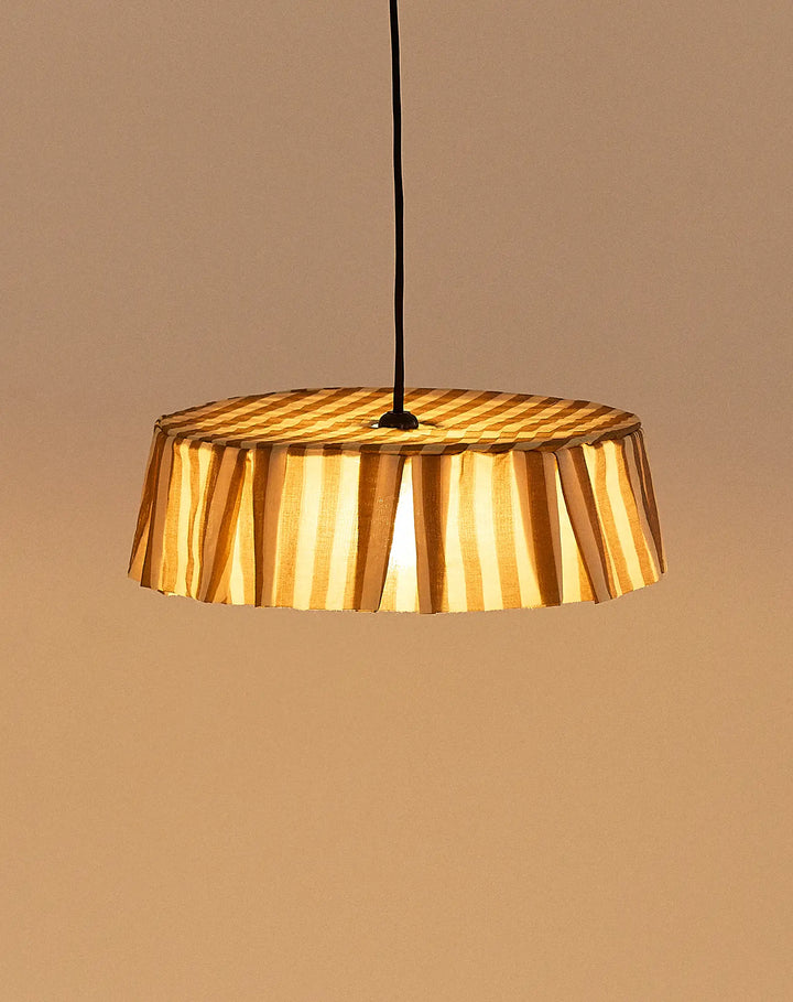 Nododinoz Pendant Lampshade in Brown Stripes 40cm
