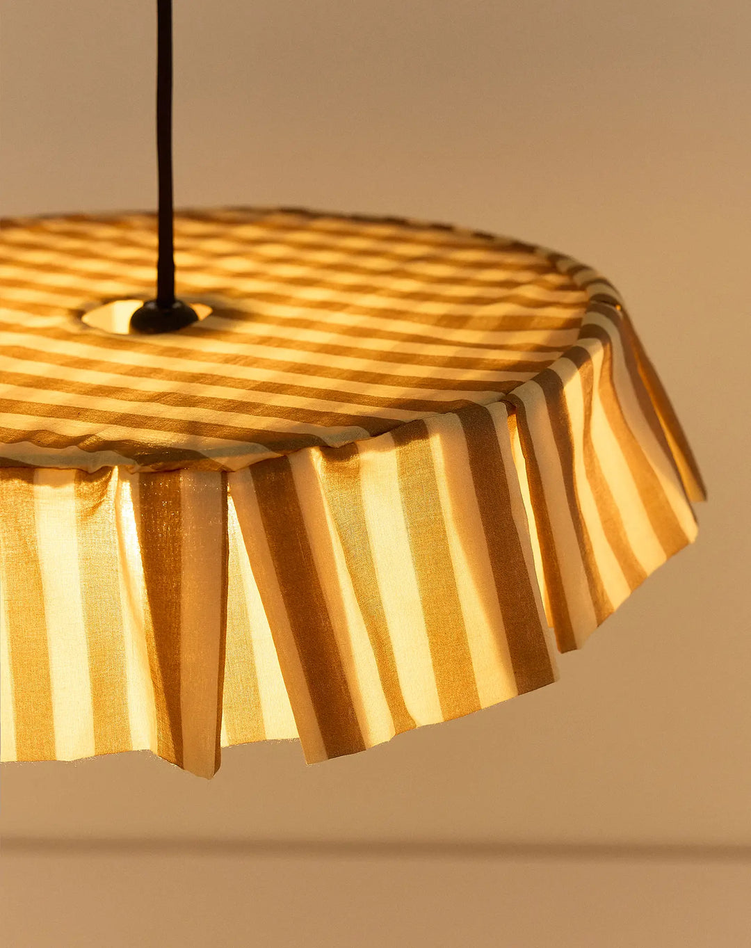Nododinoz Pendant Lampshade in Brown Stripes 40cm