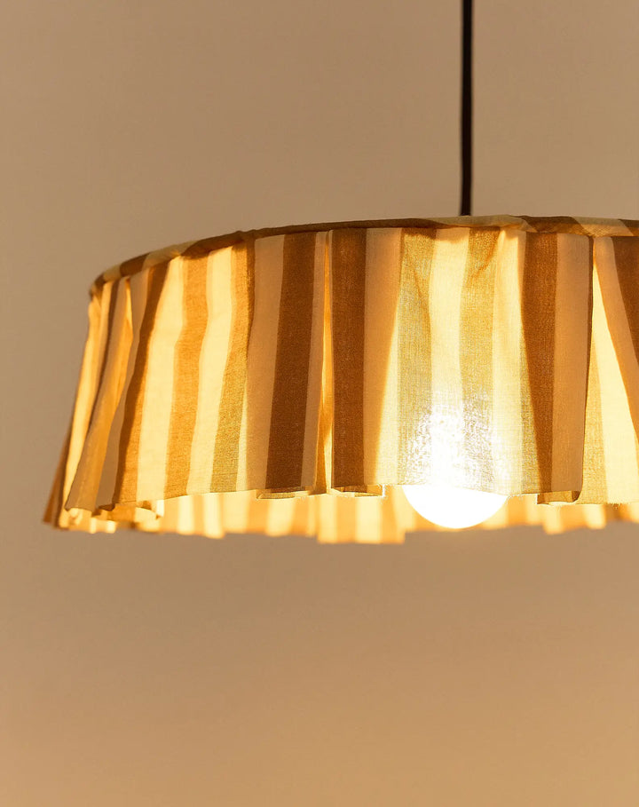 Nododinoz Pendant Lampshade in Brown Stripes 40cm