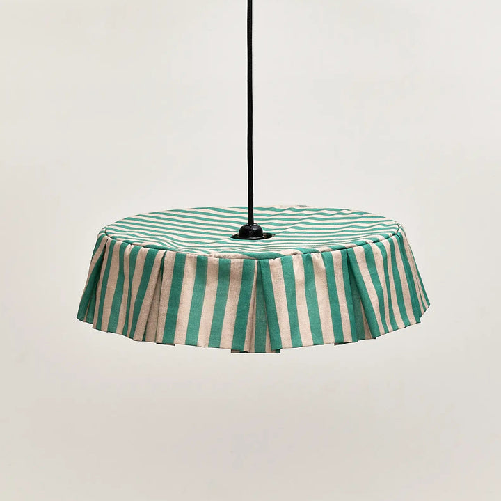Nododinoz Vibes Pendant Lampshade in Green Sand Stripes 40cm