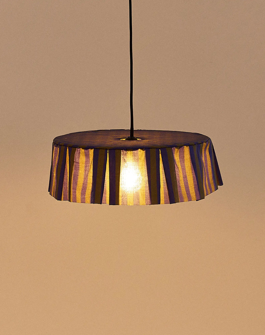 Nododinoz Pendant Lampshade in Indigo Stripes 40cm
