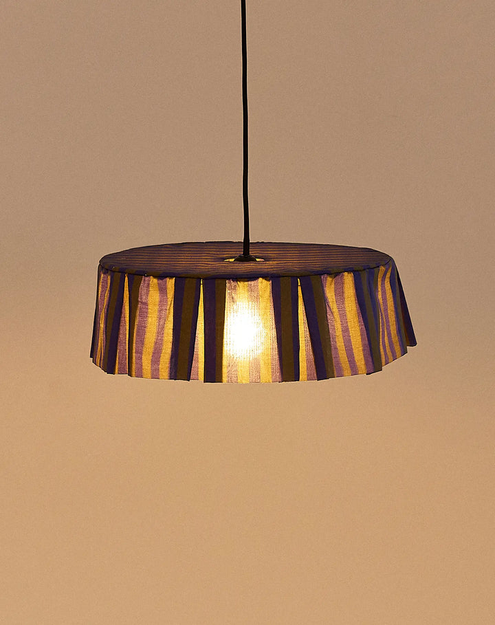 Nododinoz Pendant Lampshade in Indigo Stripes 40cm
