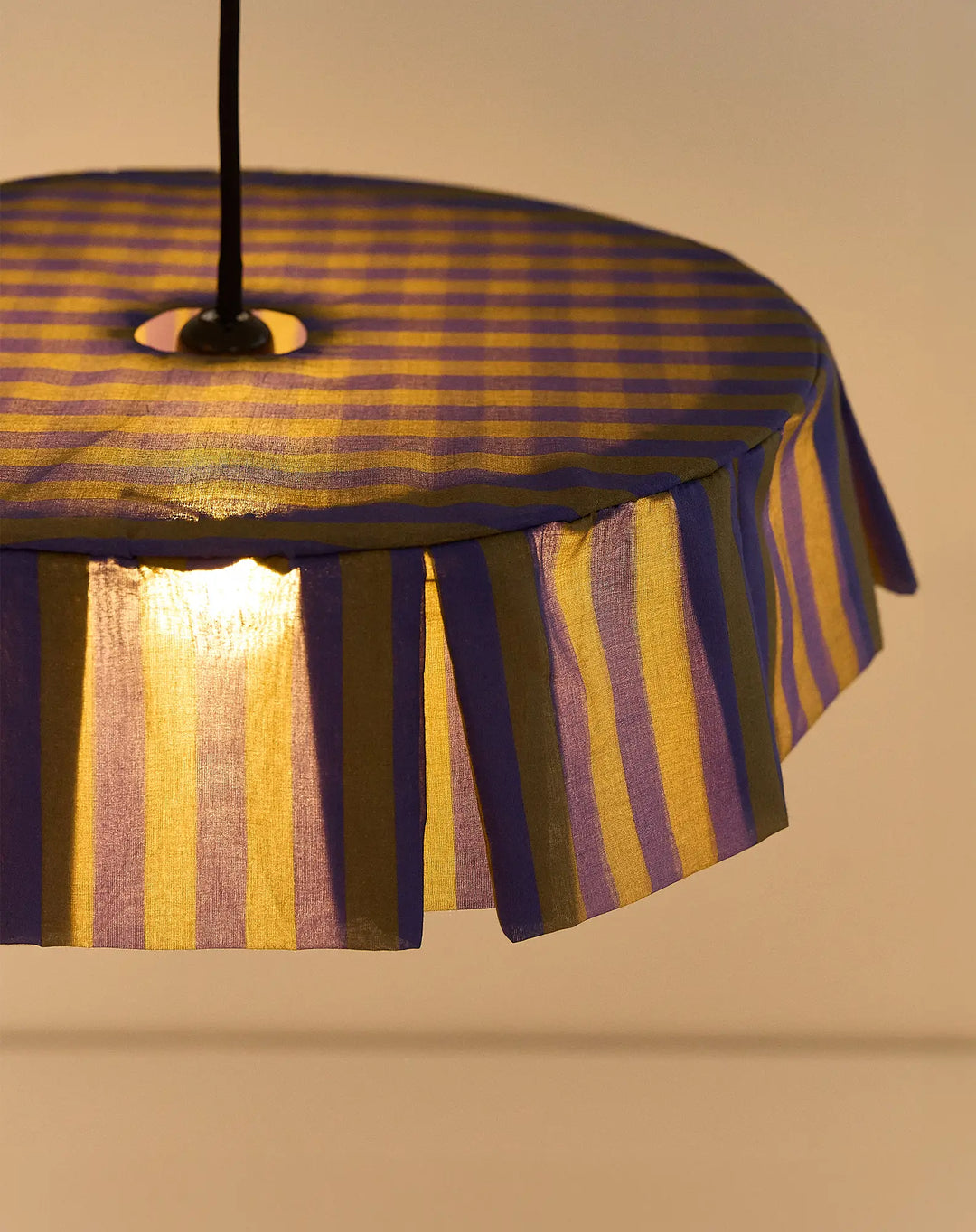 Nododinoz Pendant Lampshade in Indigo Stripes 40cm