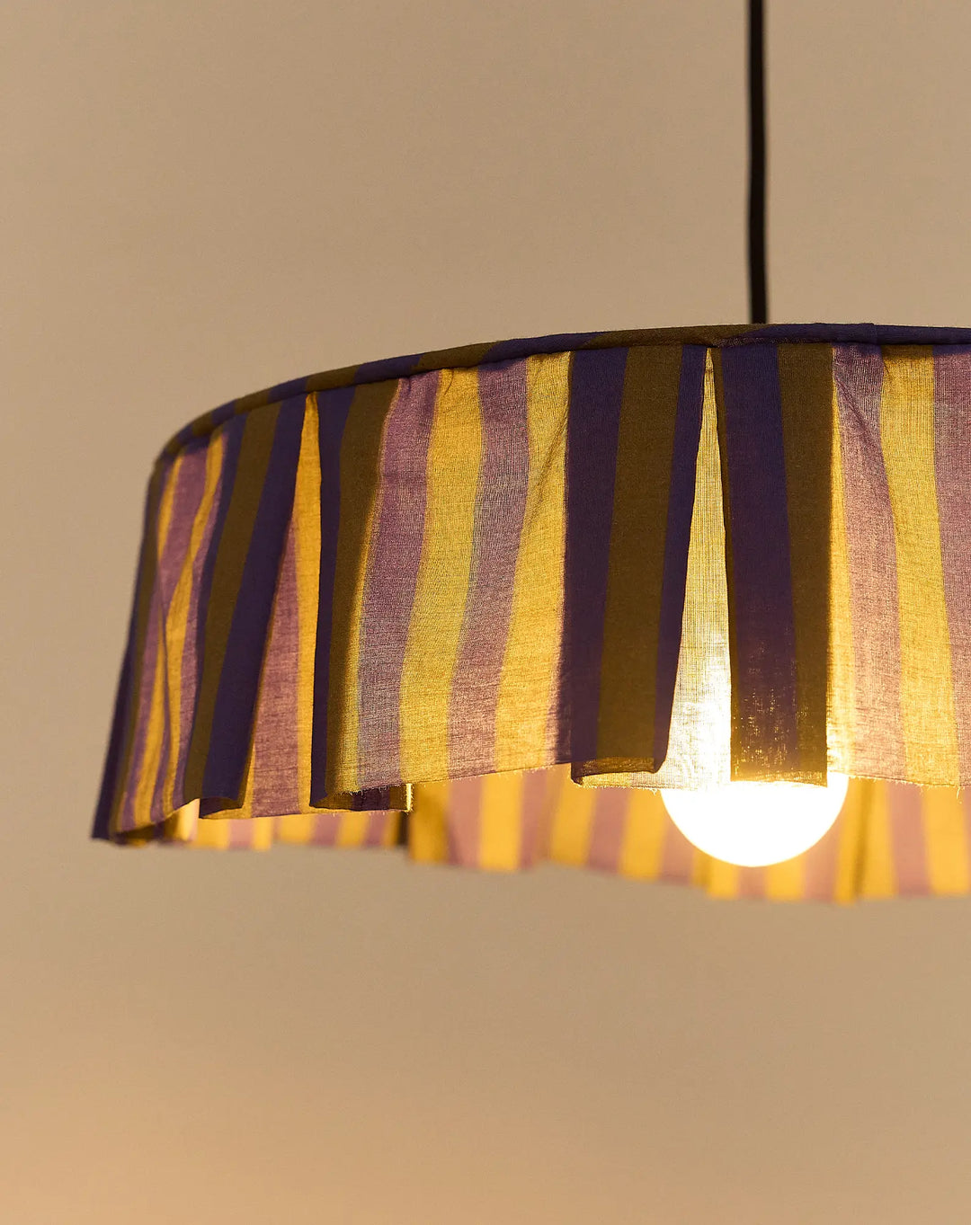 Nododinoz Pendant Lampshade in Indigo Stripes 40cm